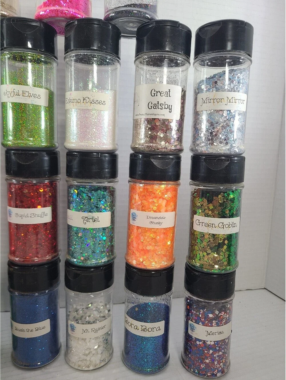 Fran's Huge Lot of 26 Craft Glitters for Tumblers, Nails, Resin Art High Quality